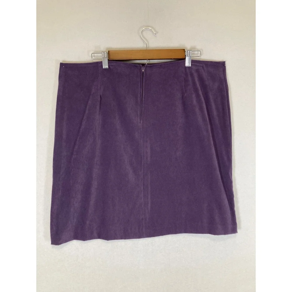 Whimsigoth Whos‎ Tracy by Tracy Evans Women 18 Purple Faux Suede Mini Skirt Plum